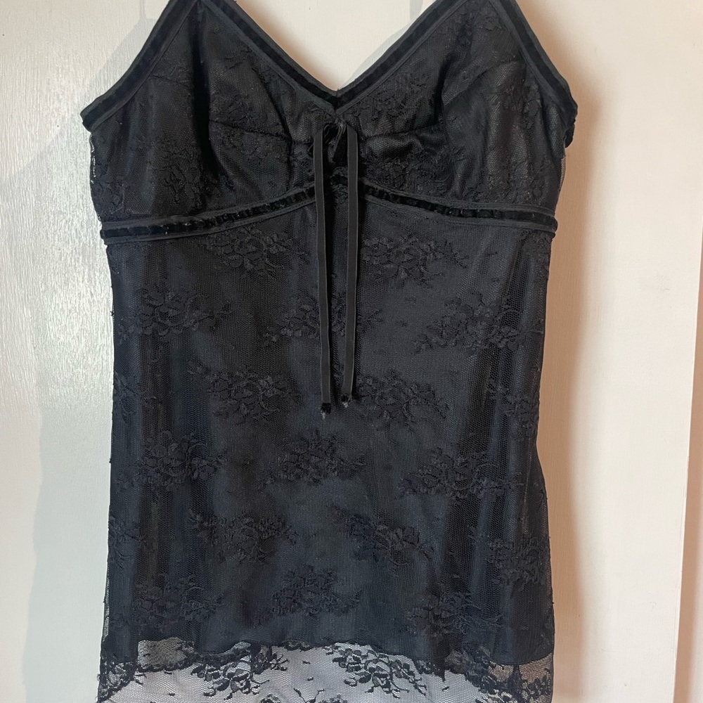 Vintage Black Lace Top